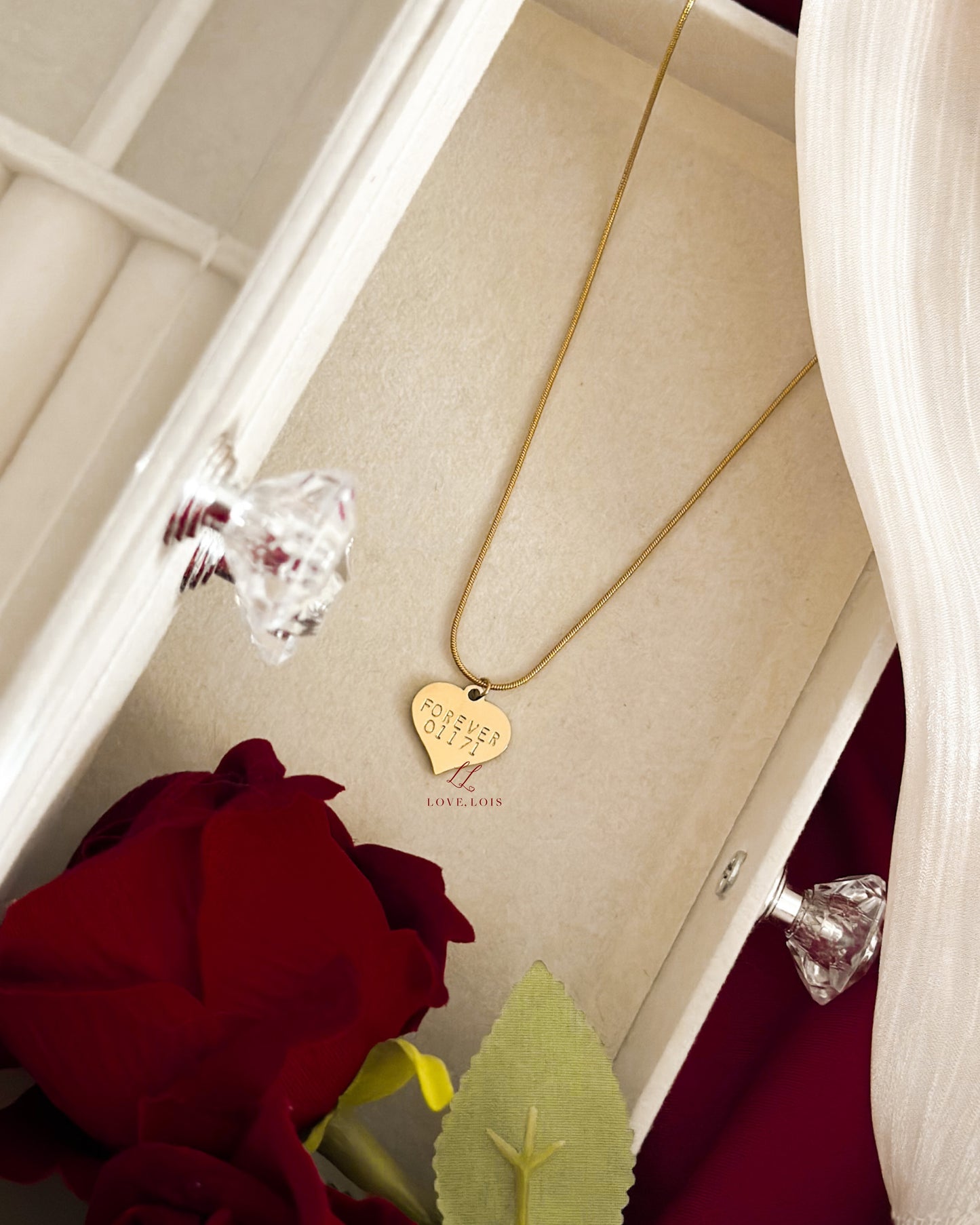 Heart Personalized Handstamped Necklace