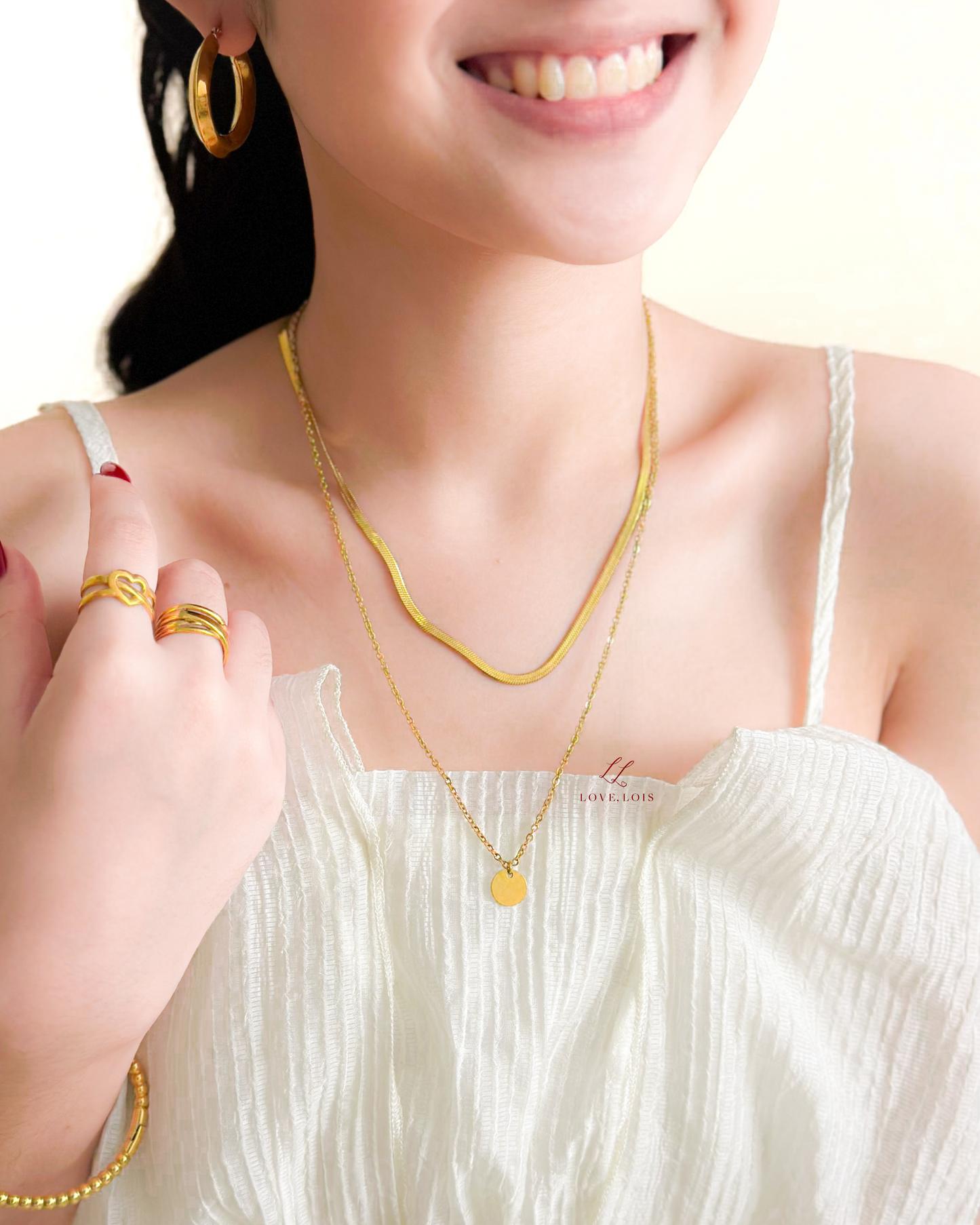 10mm Disc Personalized Handstamped Necklace
