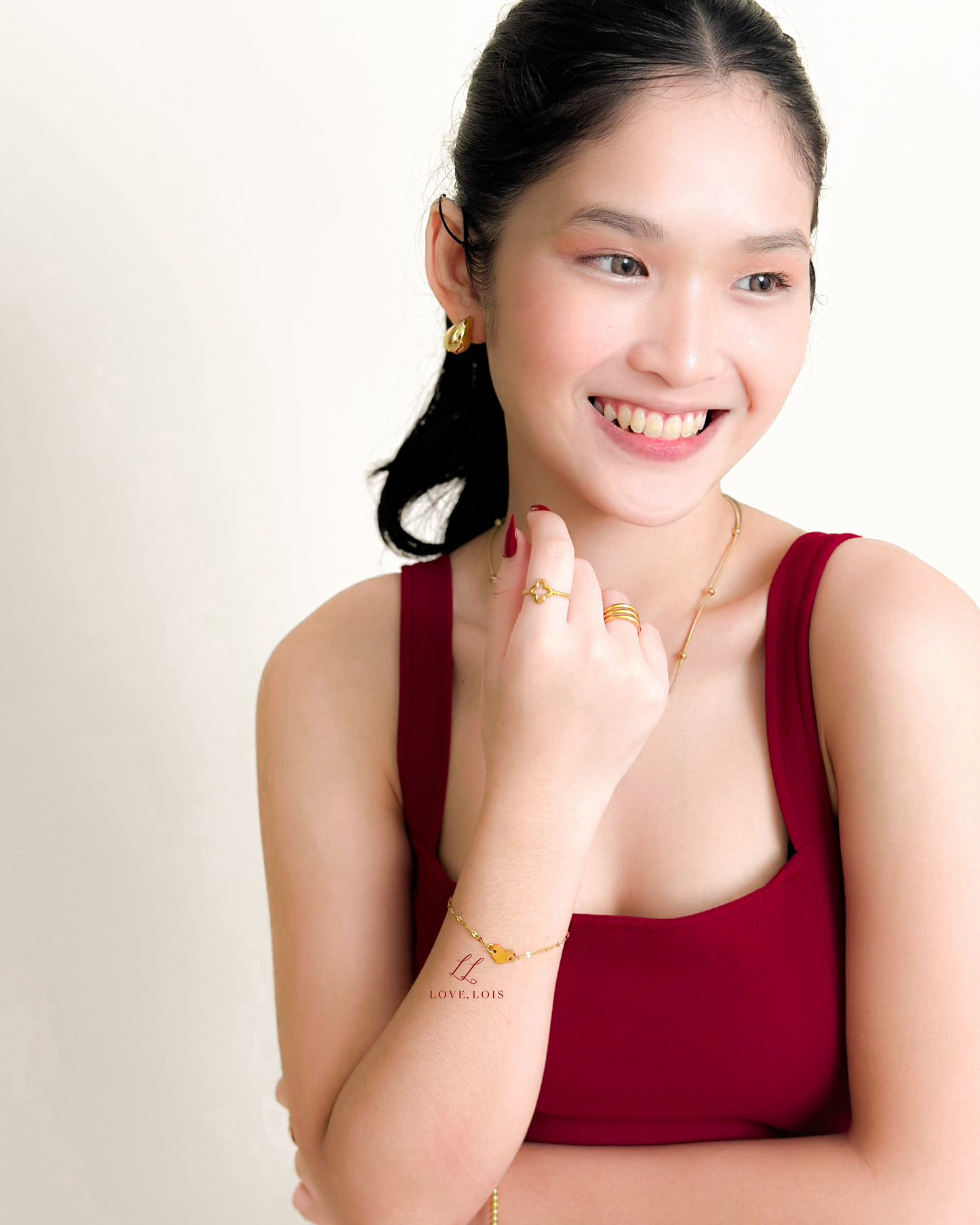 Mini Heart Personalized Handstamped Bracelet