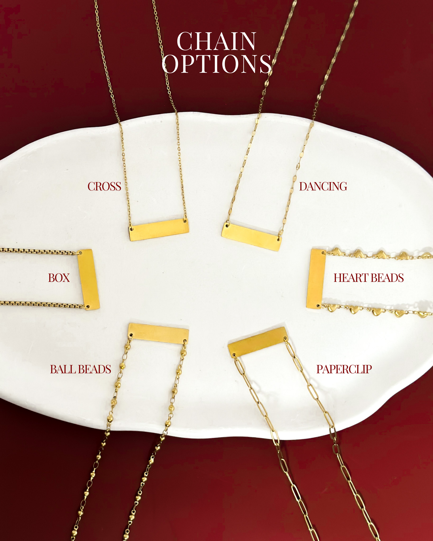 Horizontal Bar Personalized Handstamped Necklace