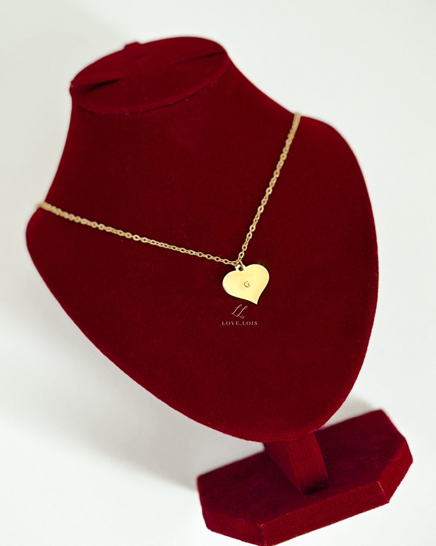 Heart Personalized Handstamped Necklace