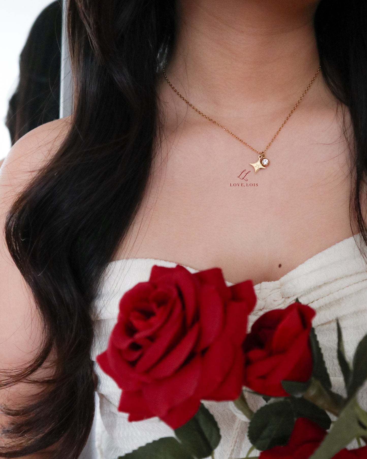 Star Personalized Handstamped Necklace (With Birthstone)