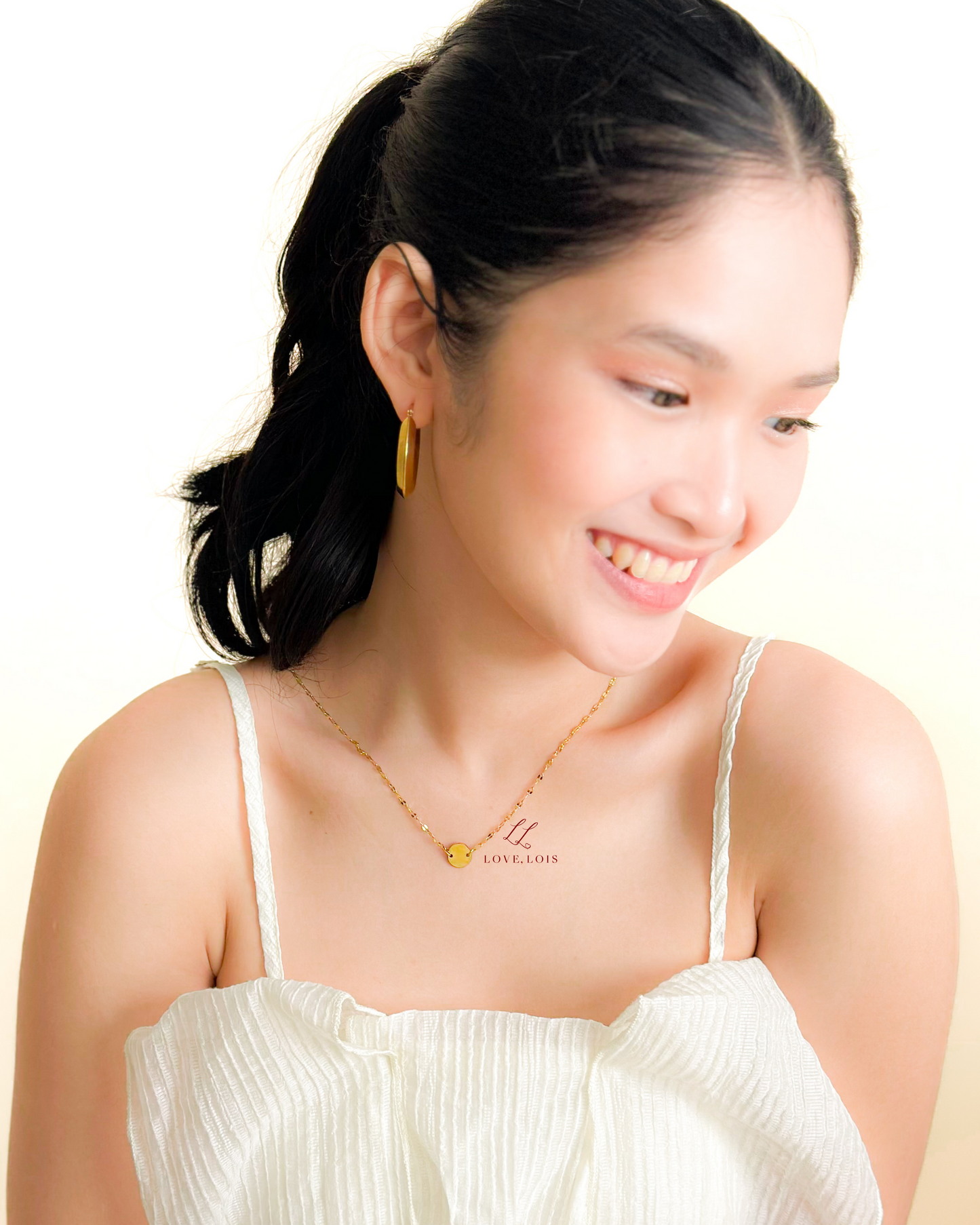 10mm Disc (Version 2) Personalized Handstamped Necklace