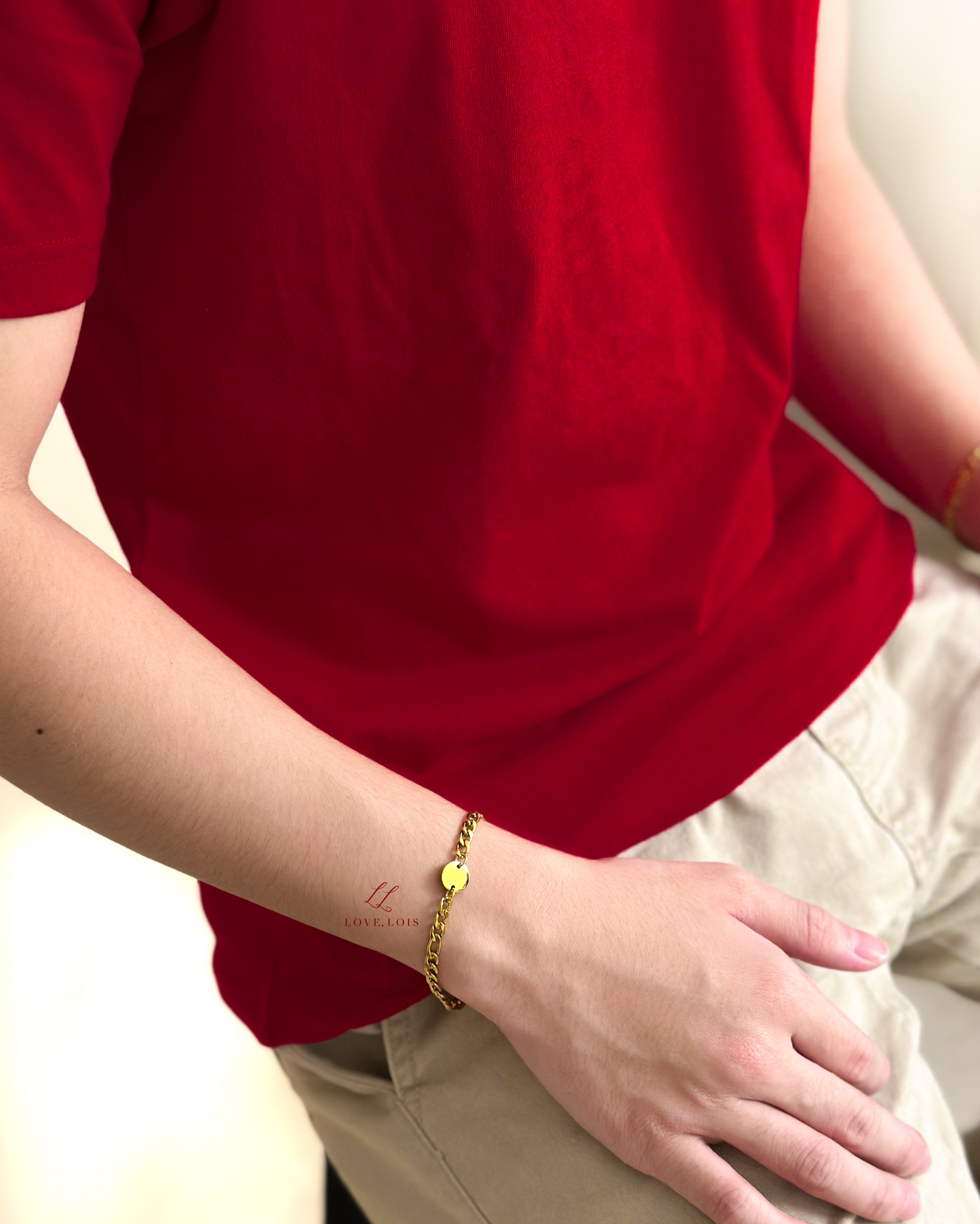 10mm Disc Personalized Handstamped Bracelet