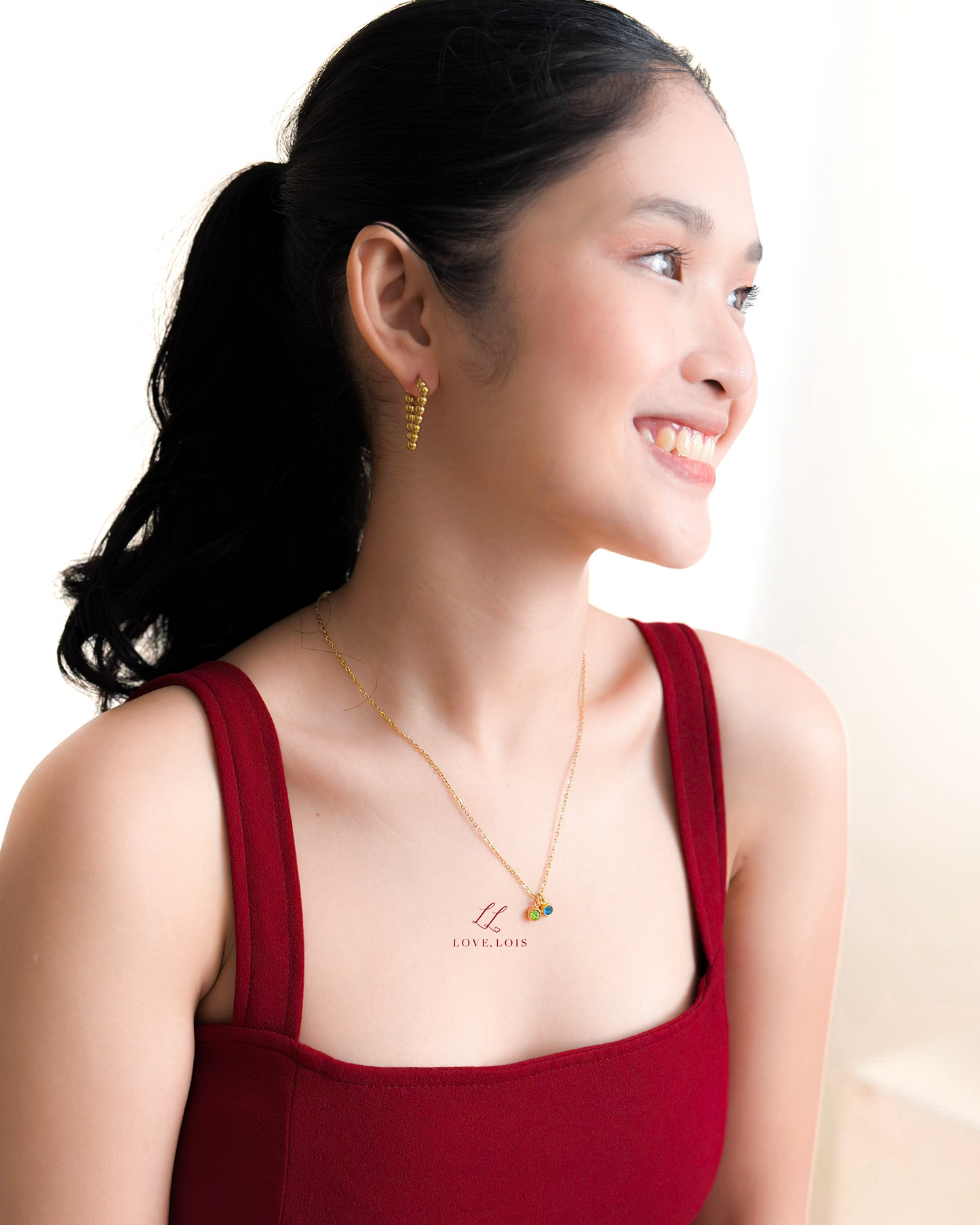 Double Birthstone Necklace