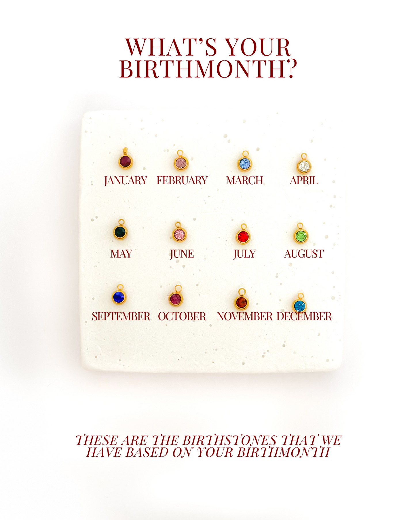 Long Birthstone Necklace