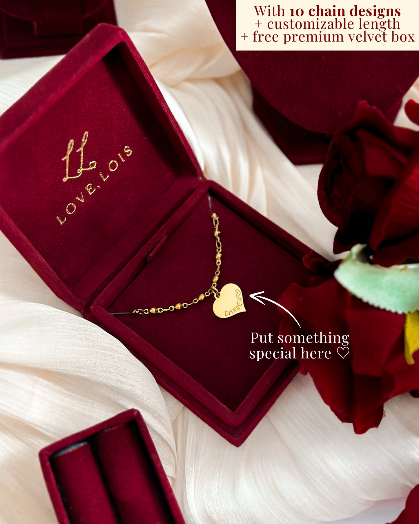 Heart Personalized Handstamped Necklace