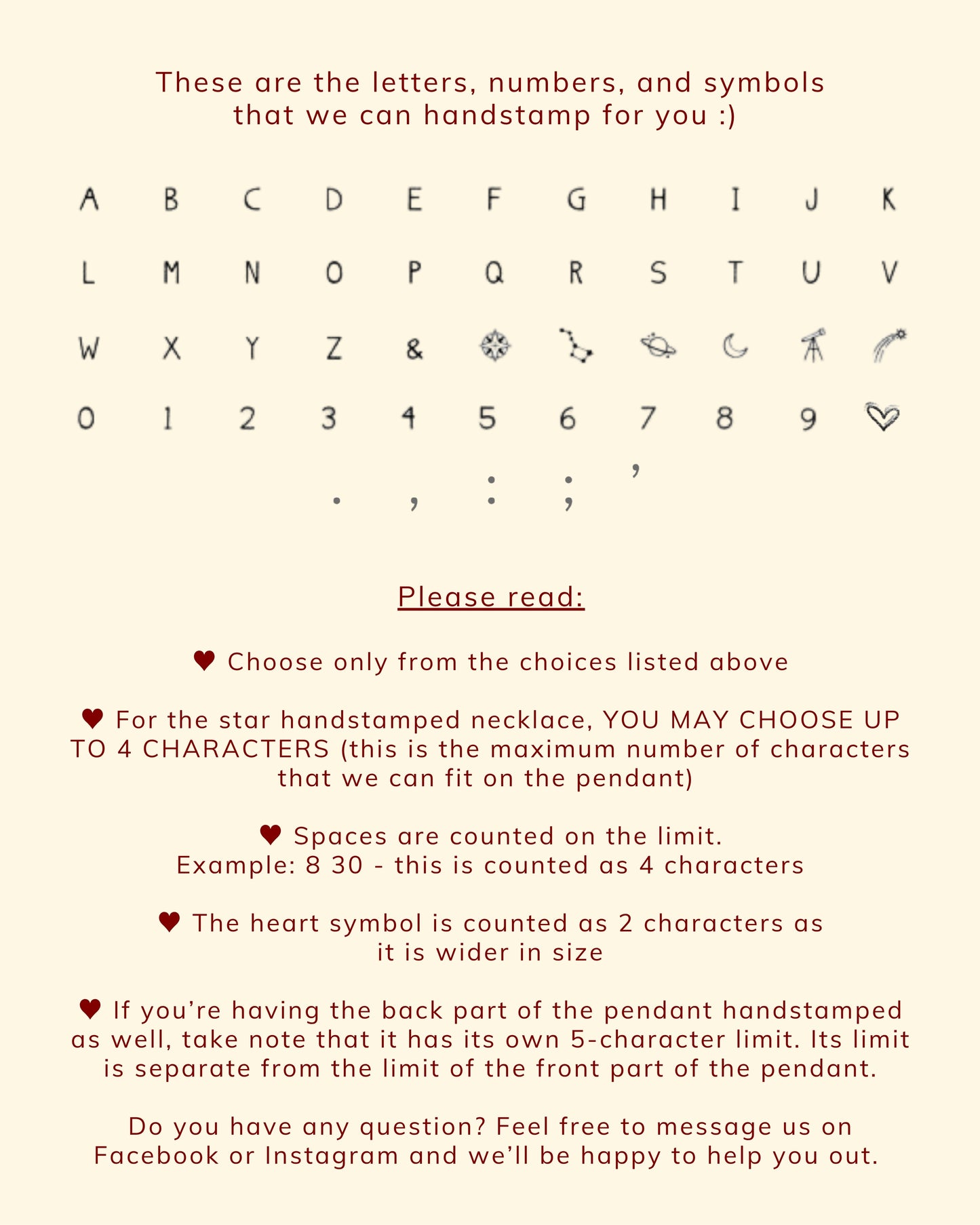 Star Personalized Handstamped Necklace (With Birthstone)